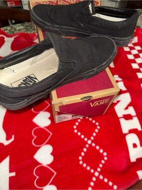 Vans Black Classic Slip-On Canvas Loafers